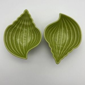 Andrea by Sadek Ceramic Nautilus Sea Shell Dish Bowl Small Green